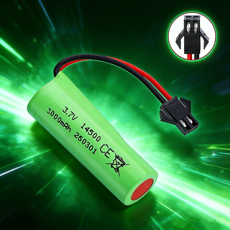 Akumulator litowo-jonowy 3.7V 3000mAh 14500 z ładowarką SM do samochodu RS 911 SG204PRO SU7/8067/DK-087, szybkiego pojazdu RC do driftu. — zdjęcie produktu 4