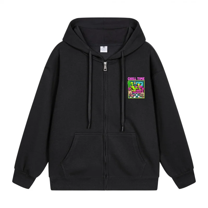 

Men's Zip-Up Hoodie Colorful Abstract Design On Hoodie New Style Casual Couples’ Style Casual and Loose