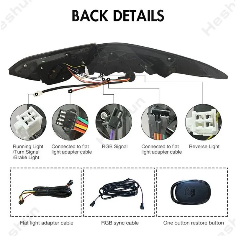 Camry-Paire de feux arrière de marqueur électronique, 8e génération, 2018-2023 RVB, LE SE XLE XSE TRD