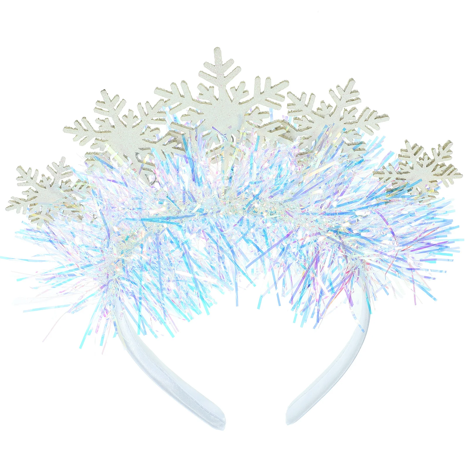 Opaska świąteczna z płatkiem śniegu, dekoracyjna, błyszcząca, lekka, akcesoria do włosów na przyjęcie bożonarodzeniowe, damska opaska świąteczna z płatkiem śniegu.