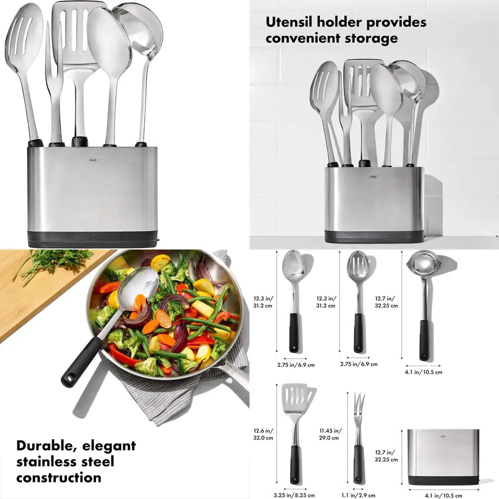 

6-Piece Stainless Prep and Serve Kitchen Utensil Set by Good Grips