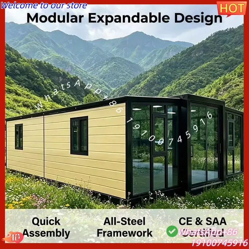 2026 Customizable Prefab Container House Expandable Modular Home 20ft Portable Cabin Bespoke Design Living Space Office