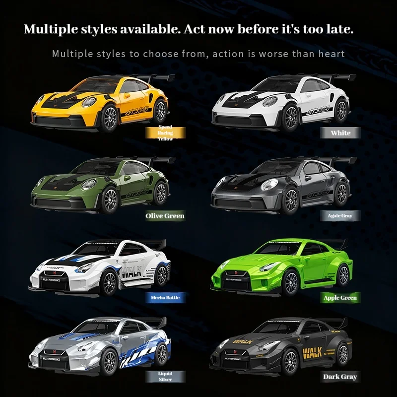 Hongxing model 1:43 full scale RC four-wheel drive drift remote control car GTR mini racing toy desktop gift for men view 5