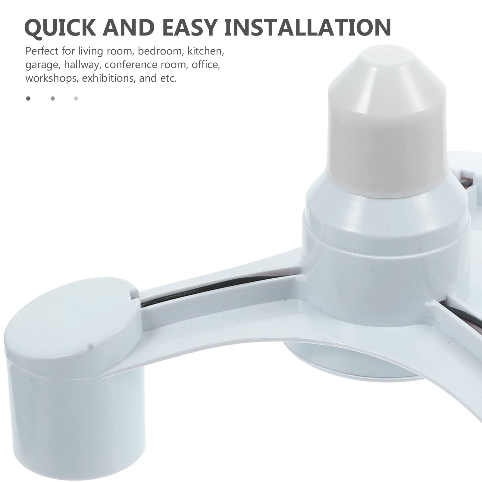 

3 in 1 E27 Light Socket Adapter Splitter Pbt Fire Resistant Material Simple Installation Lamp Bulb Extender for Hallway