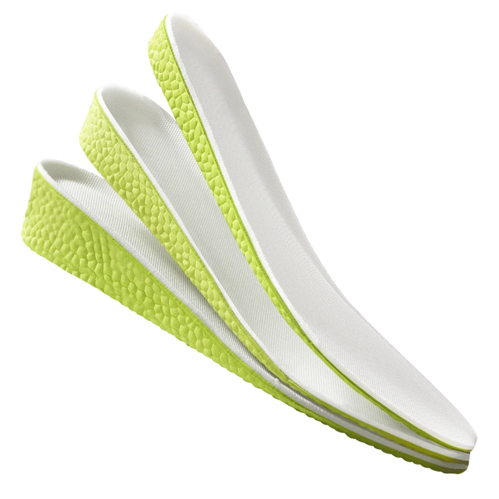 1pair Invisible Height Increase Insoles Green Memory Foam Shoes Sole Pad Breathable Comfortable for Men Women Feet Care Insole