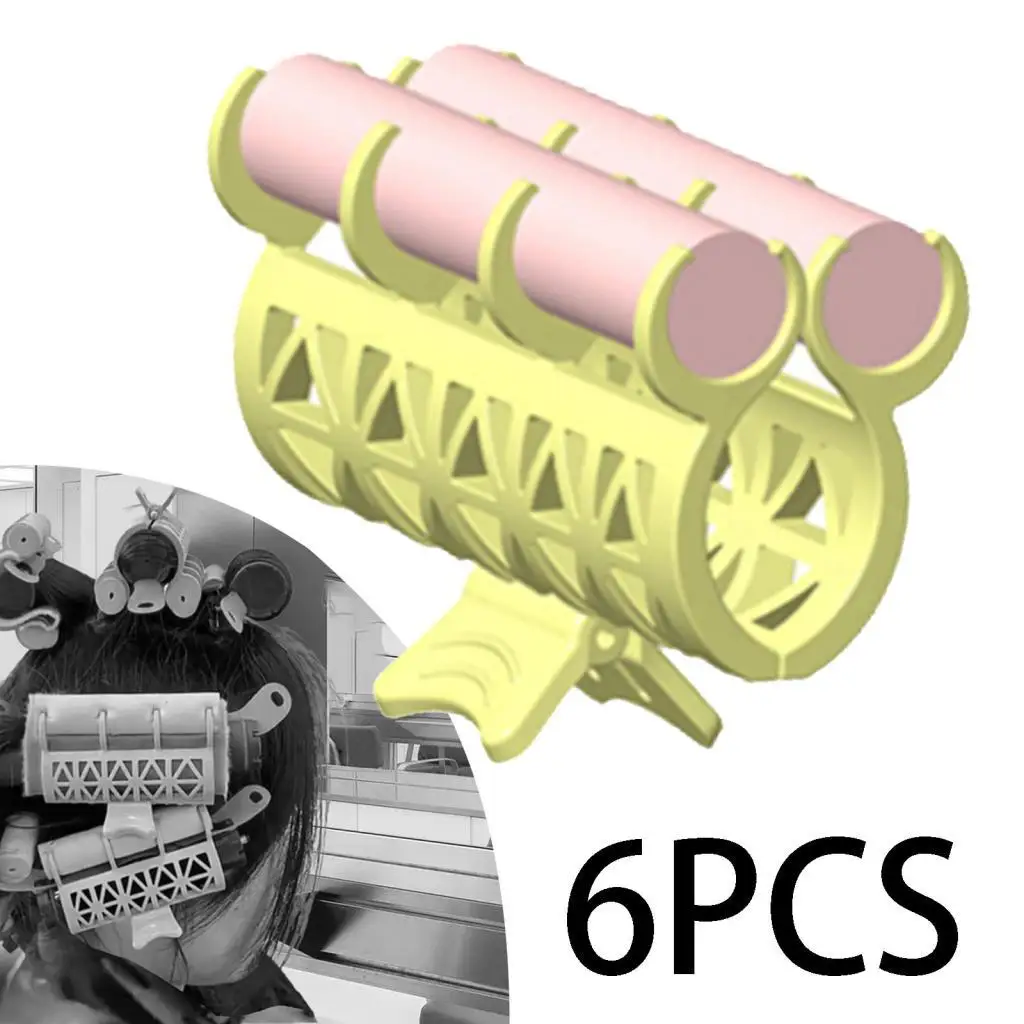 

6-компонентные заколки для волос, инструменты для укладки волос, термостойкие стержни для завивки волос для клубной парикмахерской, бытовые волнистые волосы, густые волосы