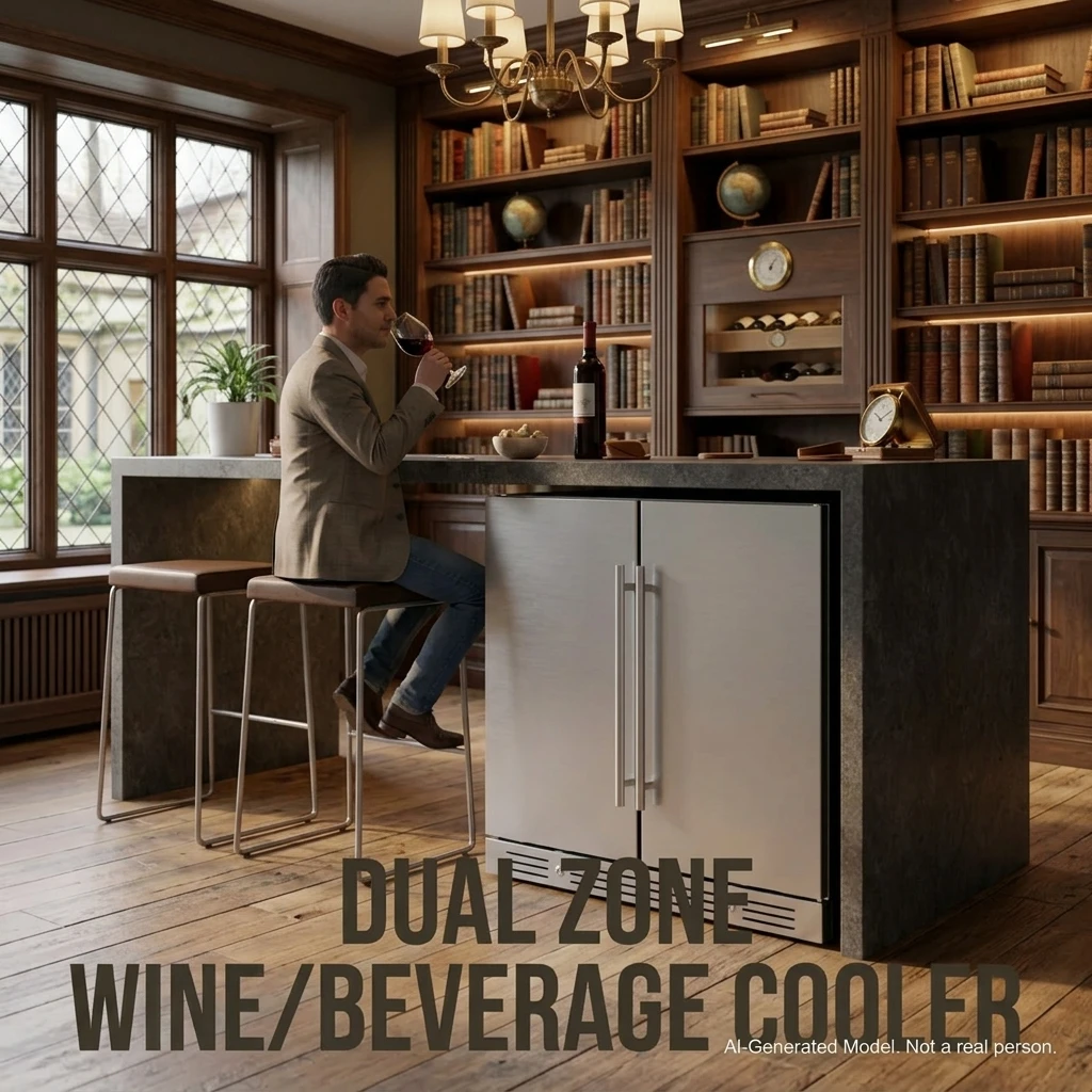 Beer Wine Zone - Винный холодильник Yeego с двумя зонами