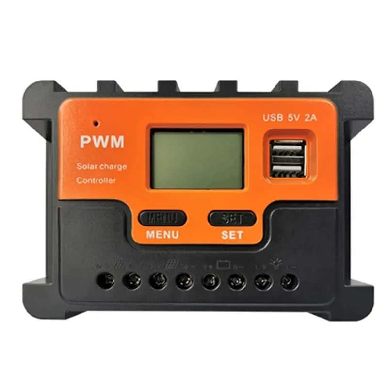 ABUI-20A Solar Controller 12V 24V AUTO LCD PWM Regulator With USB For Solar Panel PV Baterry Lights