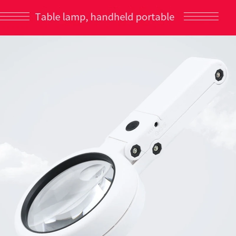 Portable Foldable Magnifier Magnifying Glasses With 8 LED Light 5X/11X Handheld Magnifier For Seniors Children Reading