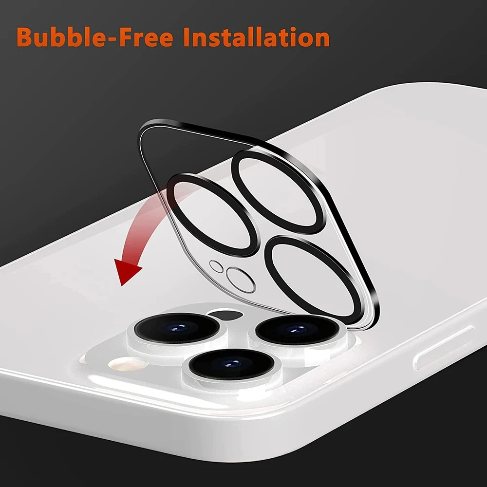 3PCS 9h protezione dell'obiettivo della fotocamera in vetro temperato per iPhone 14 Pro Max resistente ai graffi per iPhone 14 Plus 13 12 Mini 11