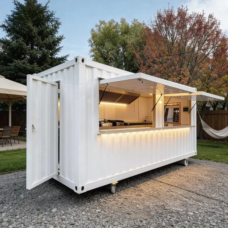 Camión de Comida Rápida YG, Restaurante de Pizza, Barra de Cócteles Móvil, Cafetería, Heladería, Contenedor Remolque para Venta