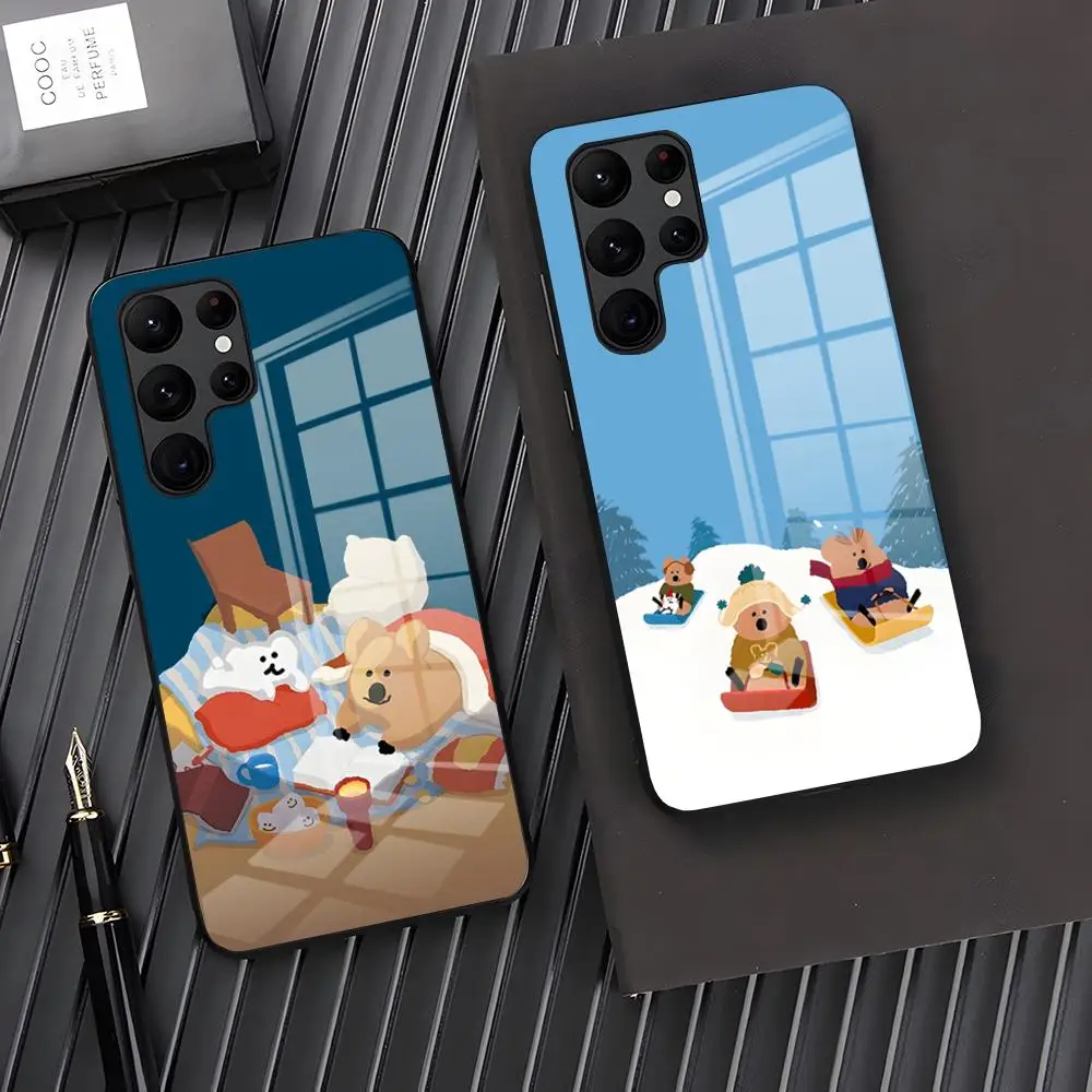 Cut D-Dinotaeng Phone Case For Samsung S26 S25 Plus S20 S20 Plus S22 Ultra S23 FE S21 Plus S21 Ultra Glass Cover