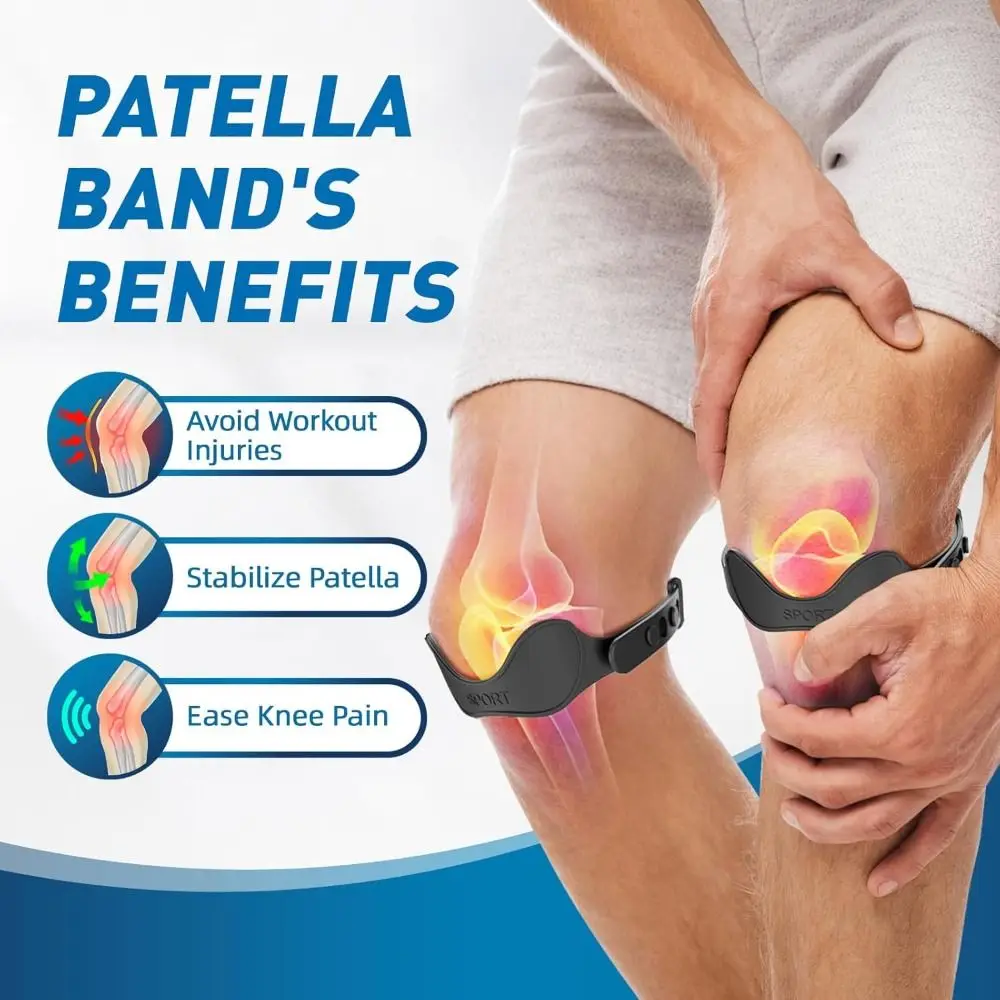 

Силиконовые наколенники для сухожилий надколенника, поддержка колена, фиксированная защита, спортивный поддерживающий ремешок для колена, высокоэластичный, гибкий