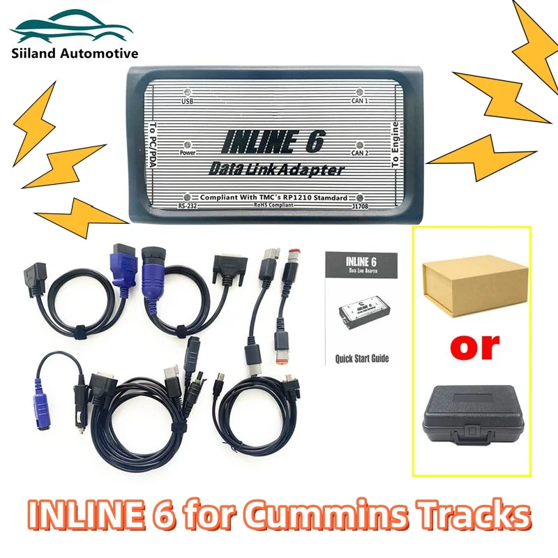 For INLINE 6 V8.7 V7.62 Data Heavy Duty for INLINE6 for Cummins Diagnostics Complete INLINE Heavy Duty Truck Diagnostic Tools