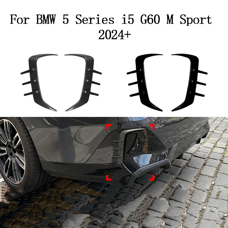 

Автомобильный задний нож для ветра Bumer для BMW 5 серии i5 G60 M Sport 2024 + боковой спойлер вентиляционного отверстия, сплиттер, автомобильные комплекты кузова, автомобильные аксессуары
