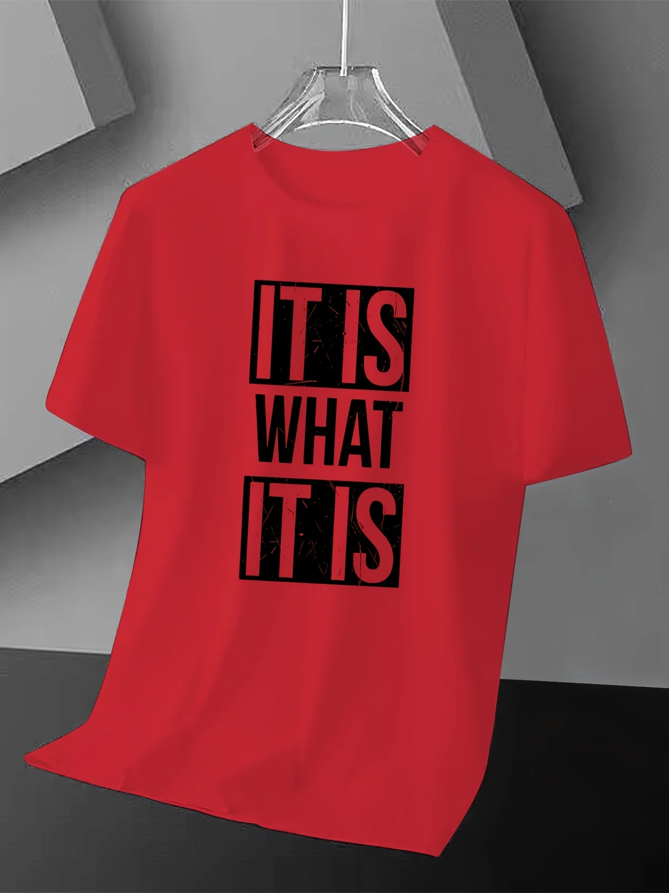 تي شيرت كاجوال صيفي للرجال مصنوع من القطن الخالص بنسبة 100% تي شيرت عصري بأكمام قصيرة مطبوع عليه حروف. إنه ما هو