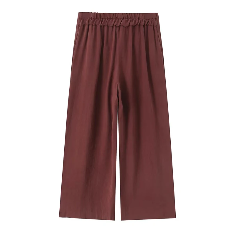 KEYANKETIAN 2026 Spring New Women's Solid colorLeg Tailored Pants Leisure style Zippered Mid-rise Straight Ankle Length Pants