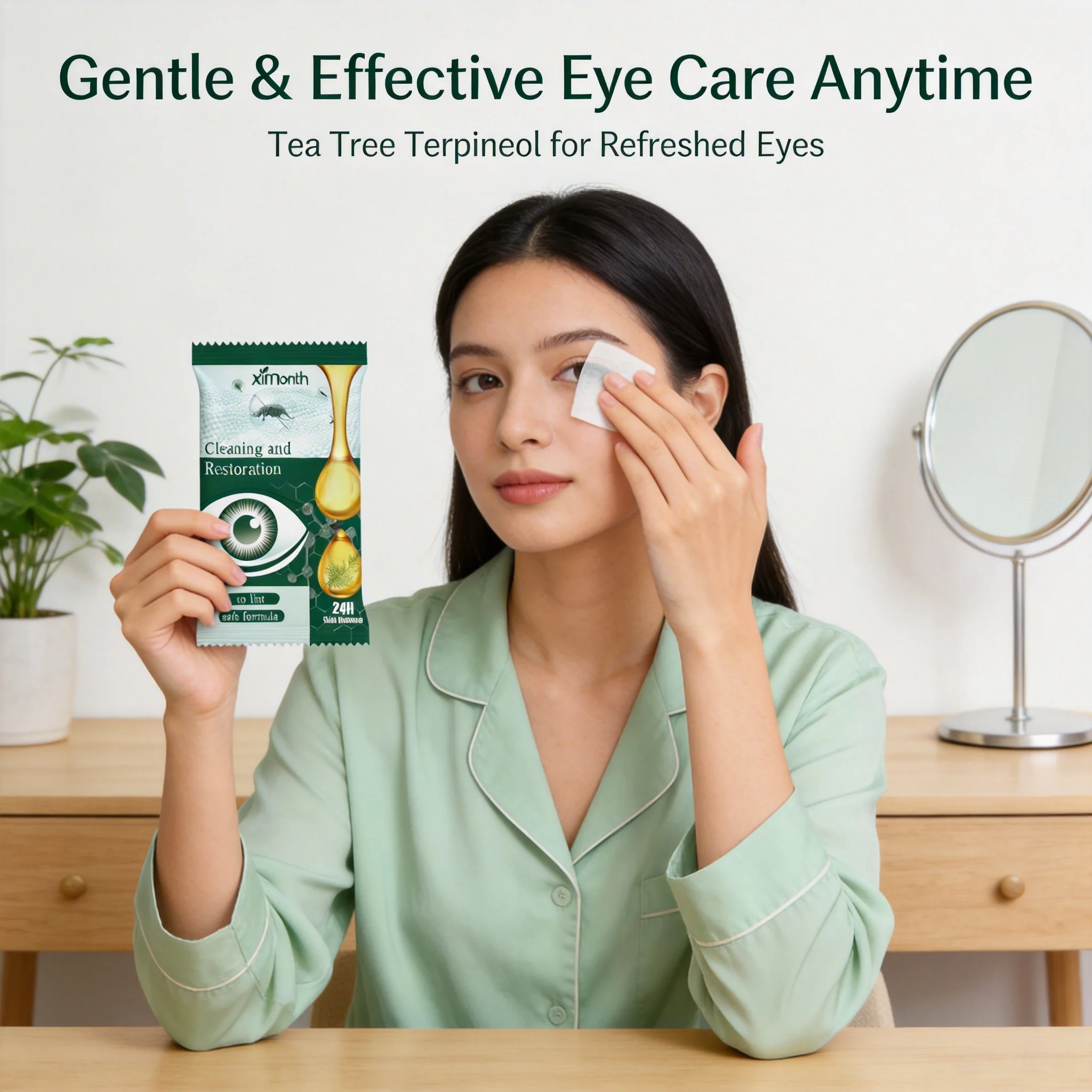 Eye Mite Removal Wipes Relieves Discomfort Reduce Itching Prevent Infection Improve Eyeball Fatigue Better Vision Eye Wipe 20PCS