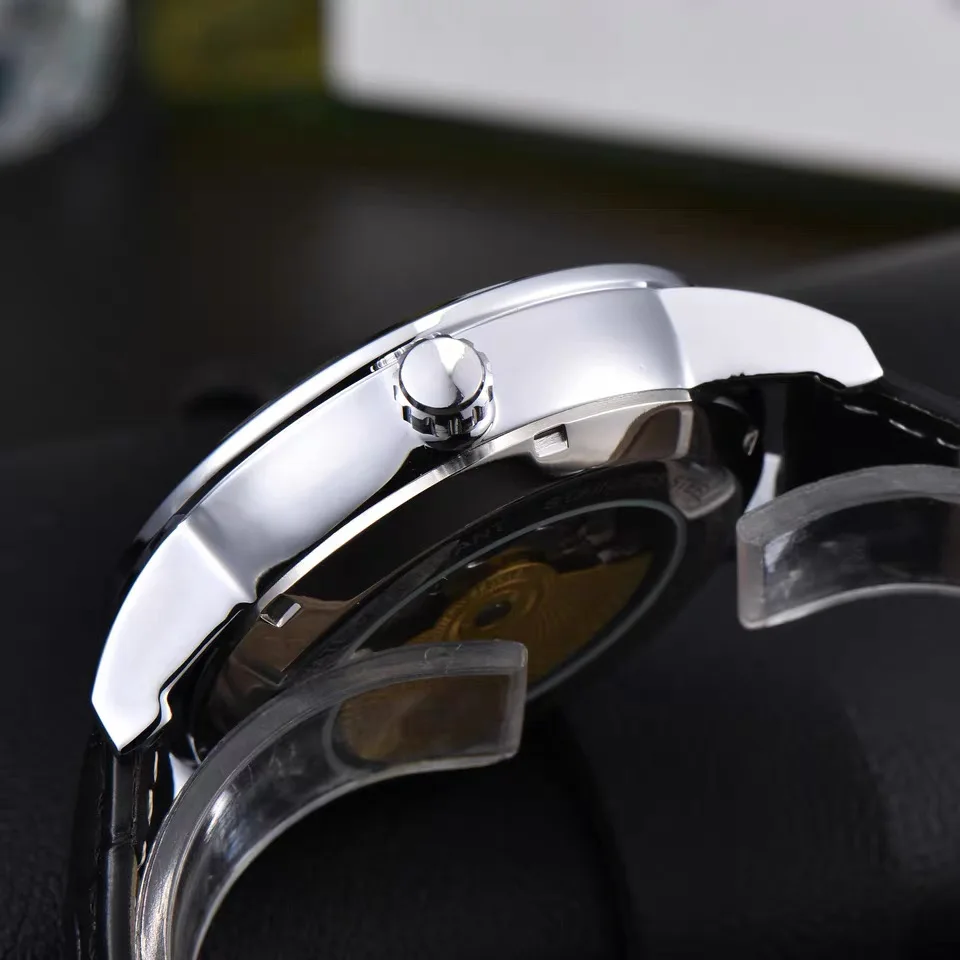 2025 Men's Fully Automatic Mechanical Watch Men's Round Casual 3-Pin Half Watch Men's Mechanical Watch