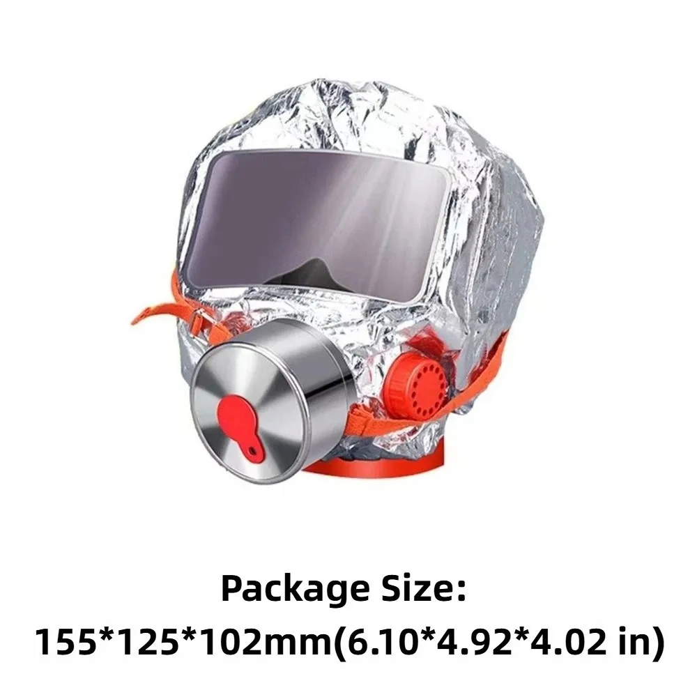 Multi-Layered Filter Fire Escape Mask Fireproof Filter Easy-Fit Hood Smoke Filter Respirator Self-Rescue Breathing Apparatus view 6