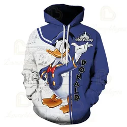 Sudadera con capucha de Mickey Mouse para hombre y mujer, jersey con estampado de Dis 3D, ropa informal de moda para niños, sudadera de Anime de pato