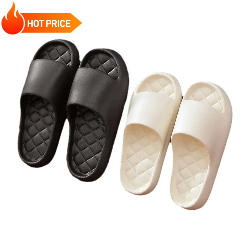 

New Big Size Platform Slippers Men House Slipper Thick Bottom Soft EVA Women Slides Indoor Non-Slip Bathroom Flip Flops