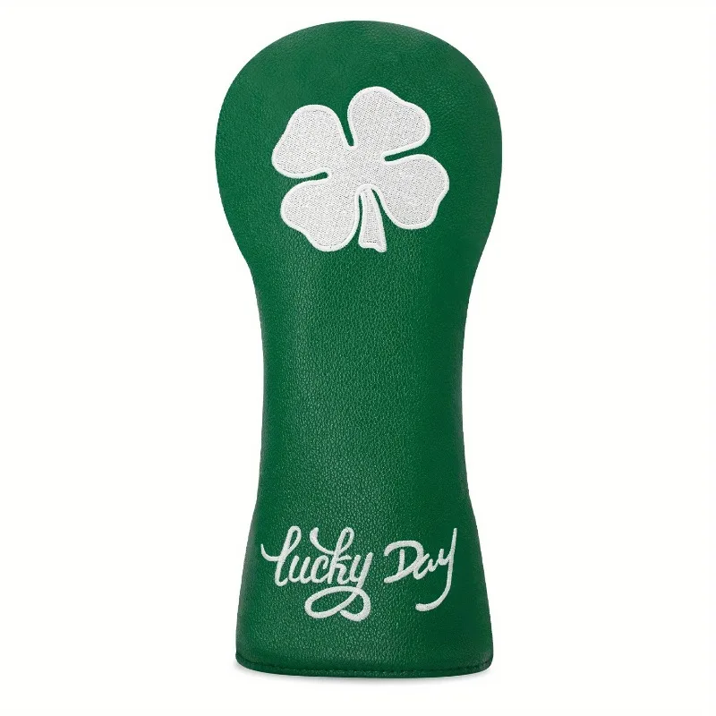Clover Golf Club Head Cover - Dustproof and Durable, White Clover Design, Golf Head Protective Cover, Provides Best Protection