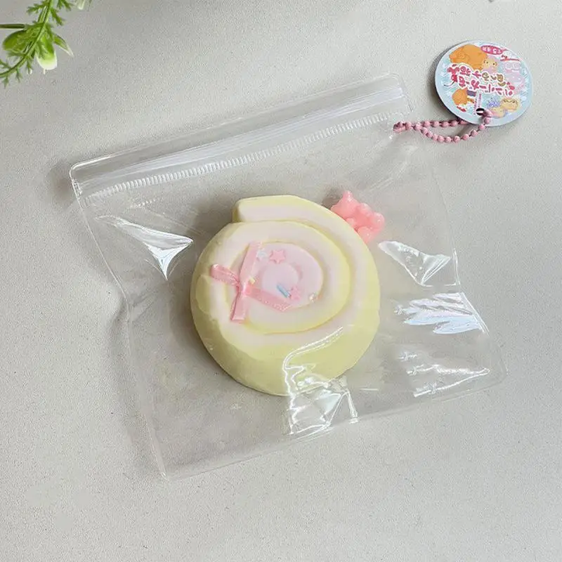 Sensory Squeeze Toy Bread Roll Pinching Toy Silicone Stress Relief Fidget Adults Pinching Accessories For Home Kid Play House