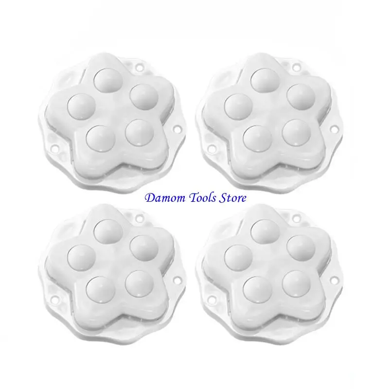 57BE 4Pcs Small Furniture Casters Wheel Sticky Pulley Appliance Sliders Adhesive Casters Wheel for Kitchen Appliances