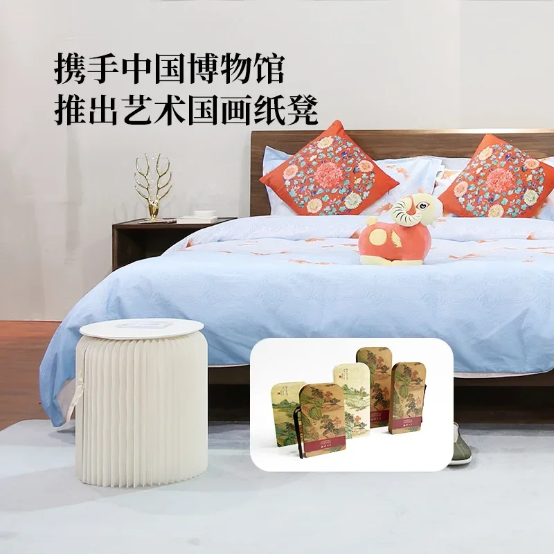 Round folding stool, storage tray desktop ornament, toy portable mobile phone holder.