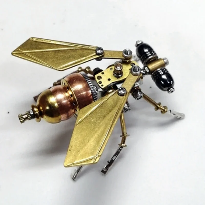 Puzzle 3D mały Fly Model owady mechaniczne metalowe DIY montaż Puzzle zabawki prezent urodzinowy dla dziecka dorosłego