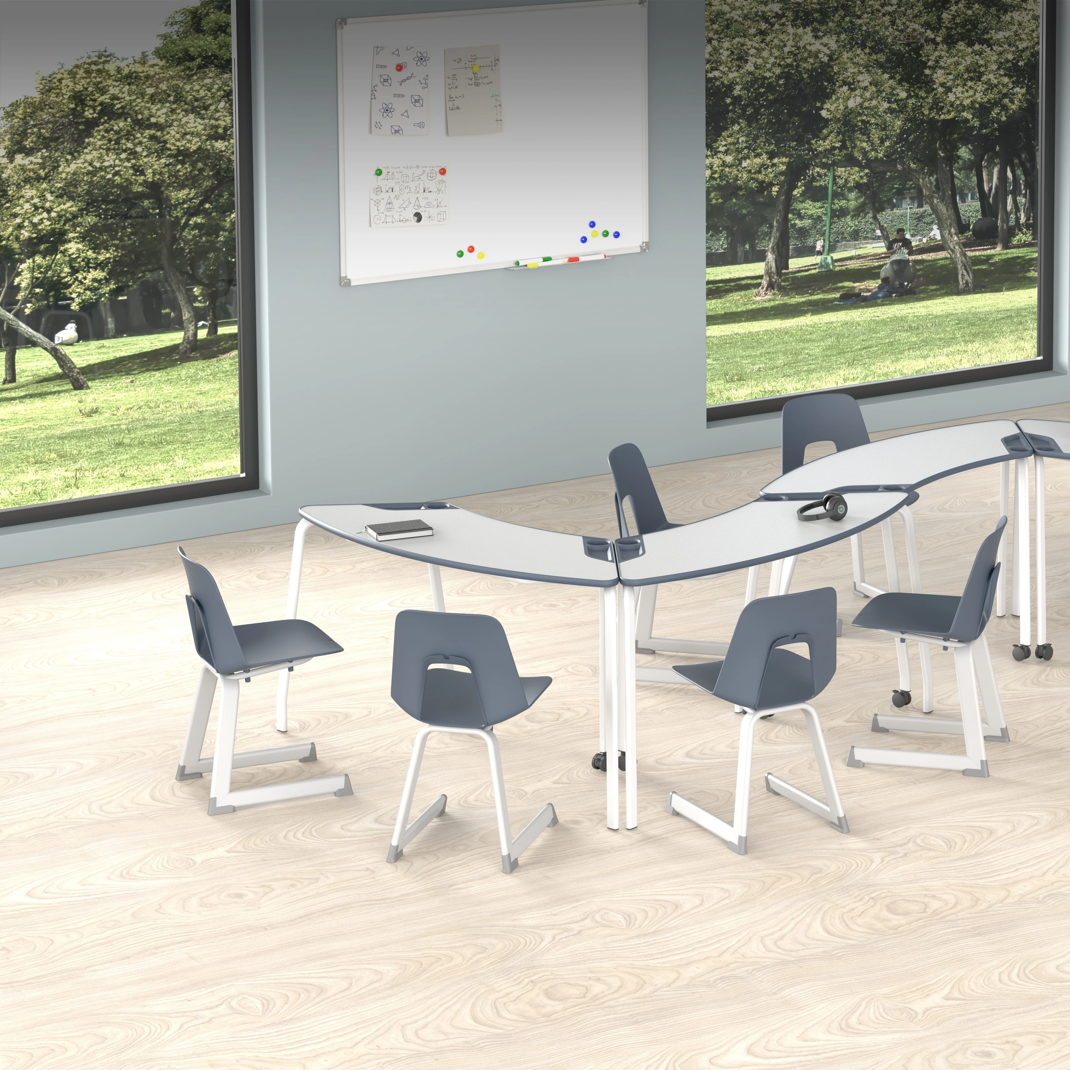 Modern Design School Furniture Set Wholesale Training Tables and Chairs University School Desk