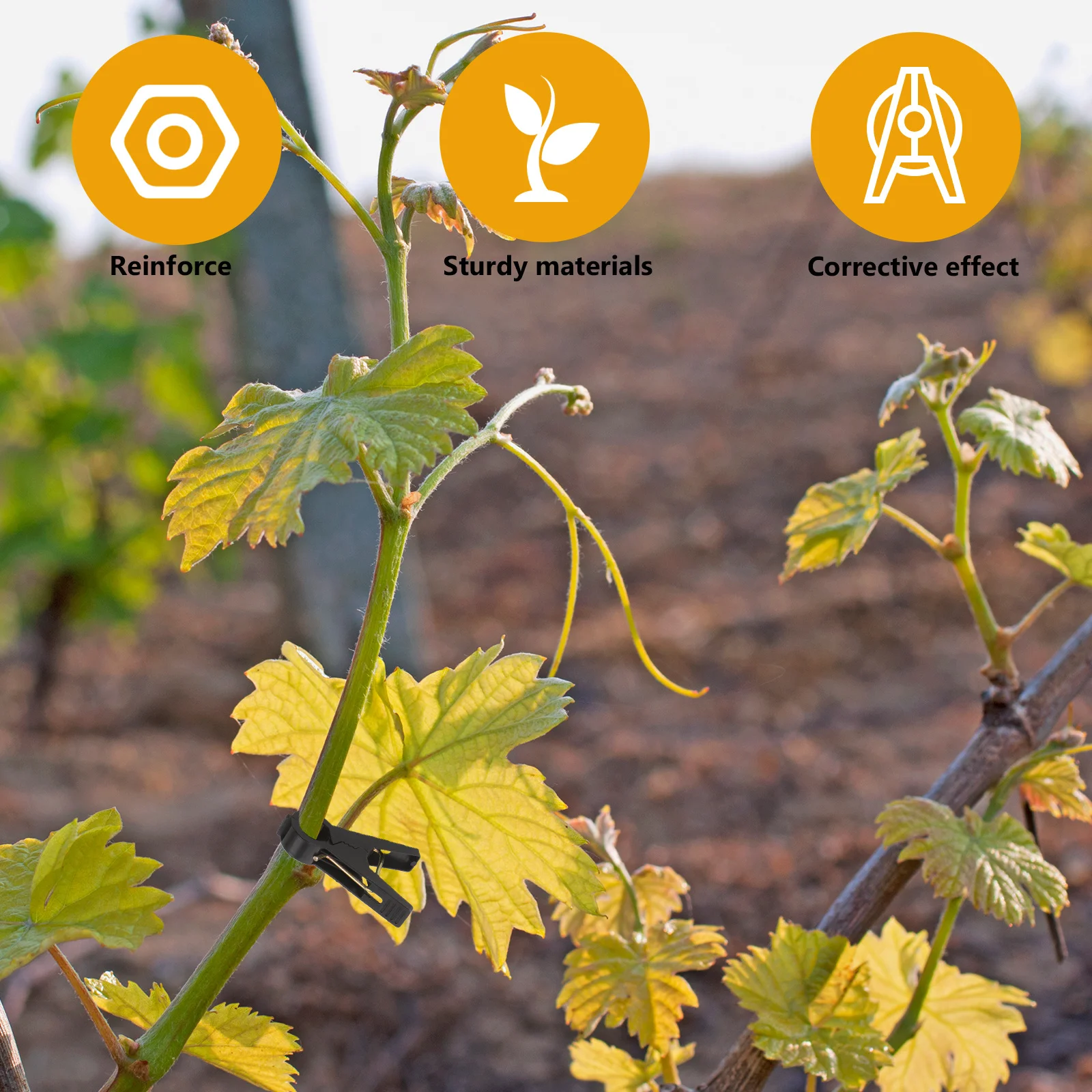 

150Pcs Plastic Vine Tying Clips Multipurpose Garden Clamp Tool for Sturdy Plant Support Clips for Wall Hanging Plants and Tomato