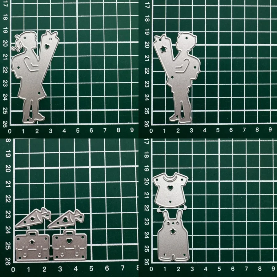 

New Arrival Boys and Girls School Series Metal Cutting Dies for DIY Scrapbooking Card Making Stencils Embossing Craft Decoration