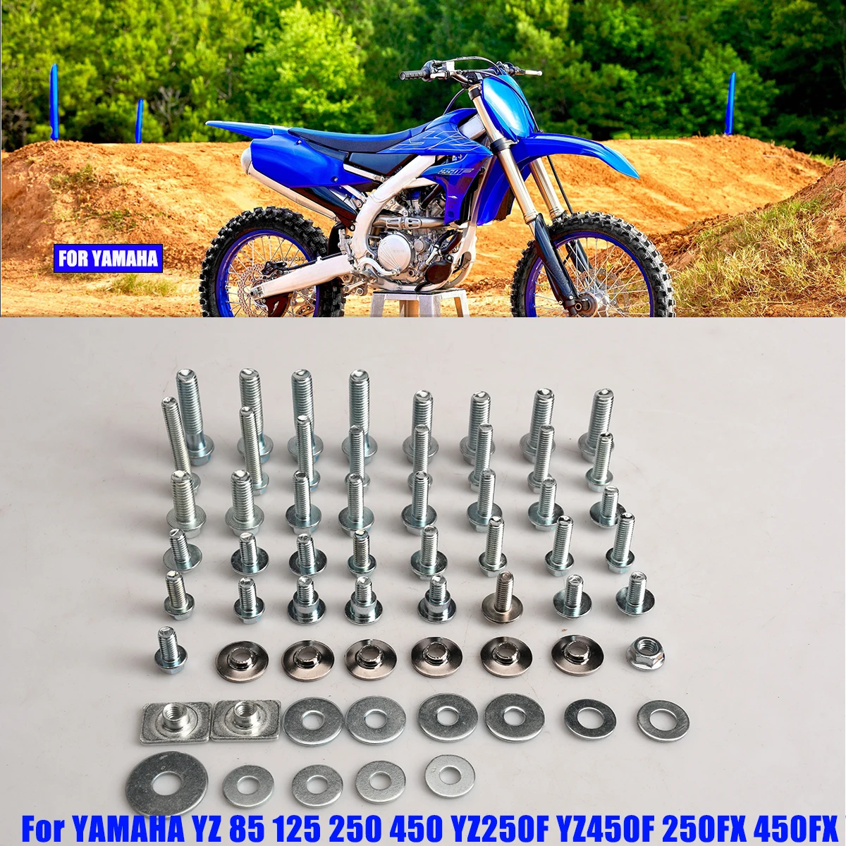 

Motorcycles Fairing Fender Screw Bolt Kit Set For YAMAHA YZ 85 125 250 450 YZ250F YZ450F 250FX 450FX WR250F WR450F YZ125 YZ250