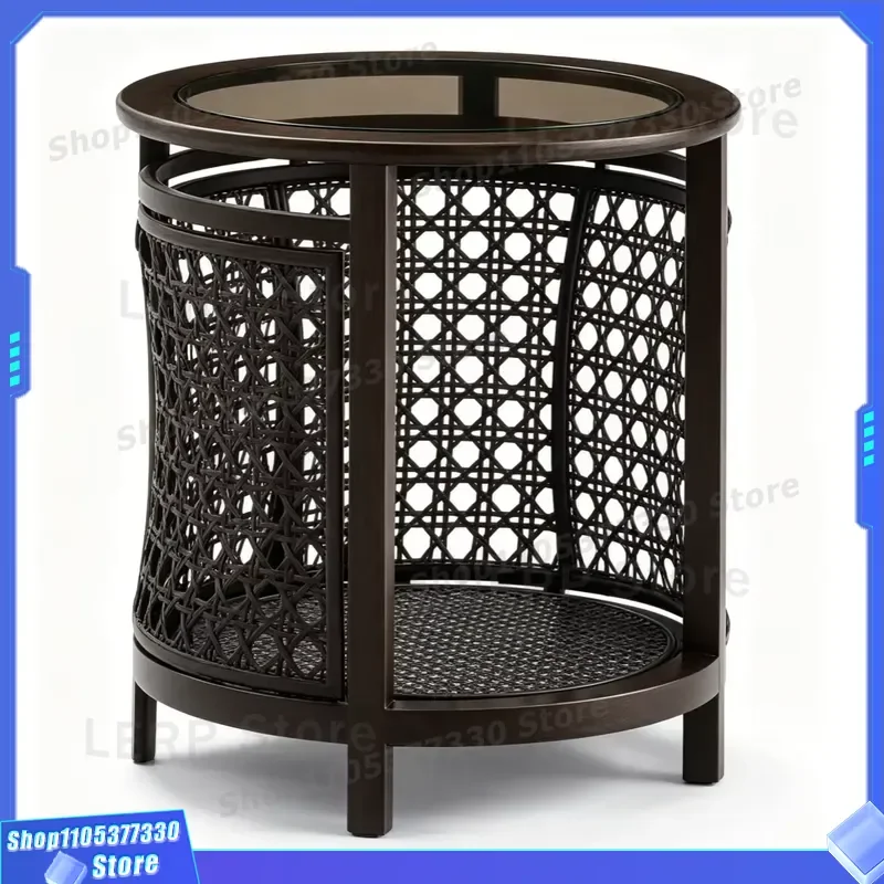 Modern Woven Aluminum Alloy Outdoor Dining Table Durable Patio Furniture for Garden Terrace Weather Resistant Heavy Duty