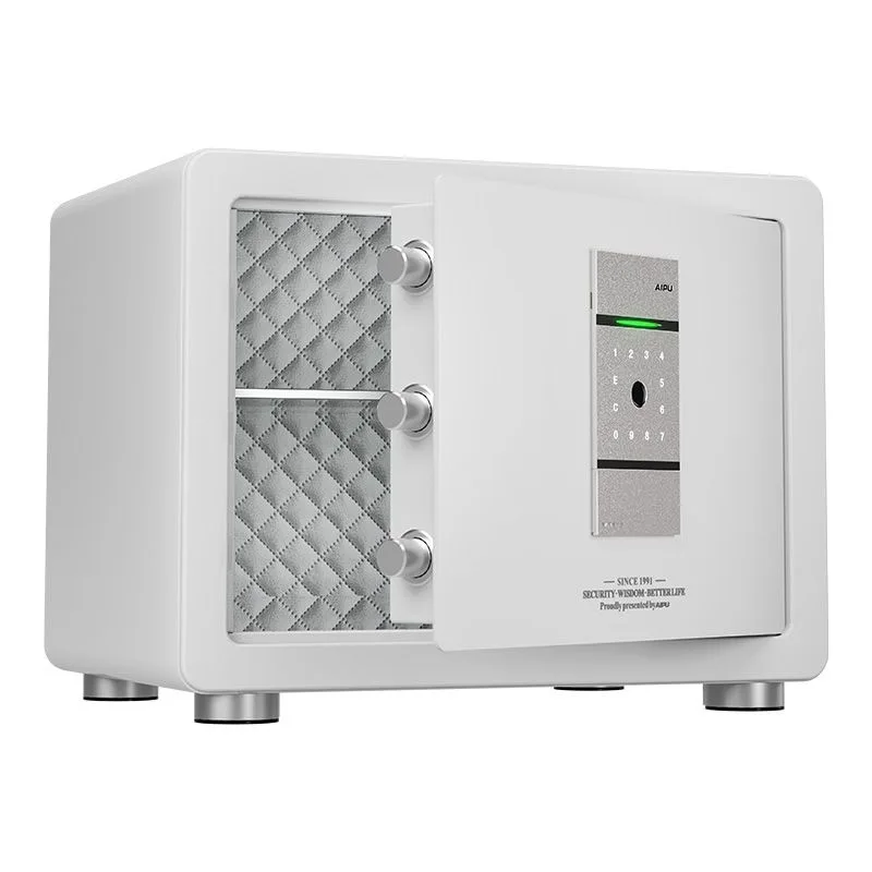 Household small all-steel smart safe deposit box, fingerprint password box