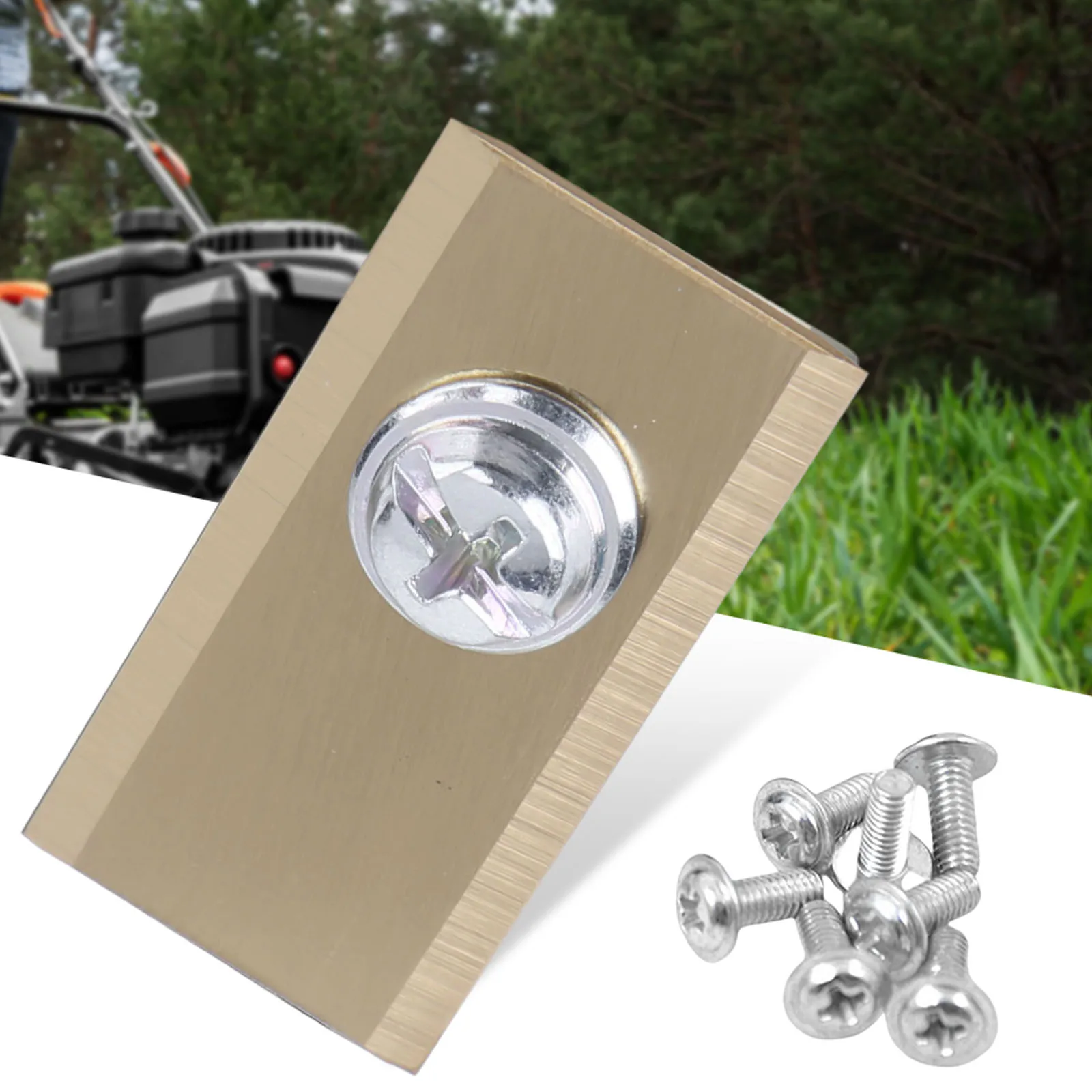 Lawn Mower Blades Includes Mounting Screws Single Hole Blade 7x10.8mm Center Holes Suitable for Dreame Lawnmower Accessories