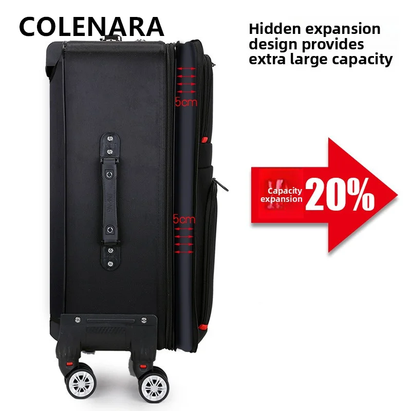 COLENARA Oxford cloth suitcase large capacity trolley case men's business boarding box 20