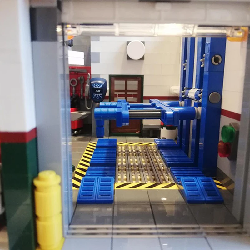 4532 قطعة MOC جوز ركن المرآب (10264) العملي لتقوم بها بنفسك نموذج اللبنات عيد ميلاد اللعب هدية