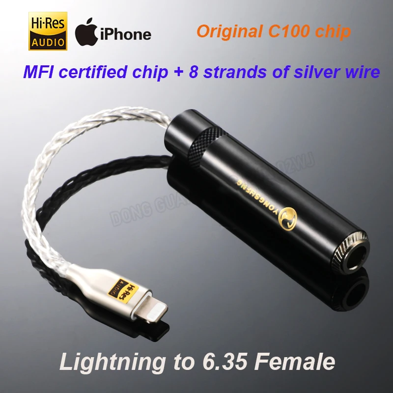 Iphone Phone Adapter Lightning To 3.5/2.5/4.4/6.35mm Headphone Audio Adapter Conversion Cable Decoding Connector