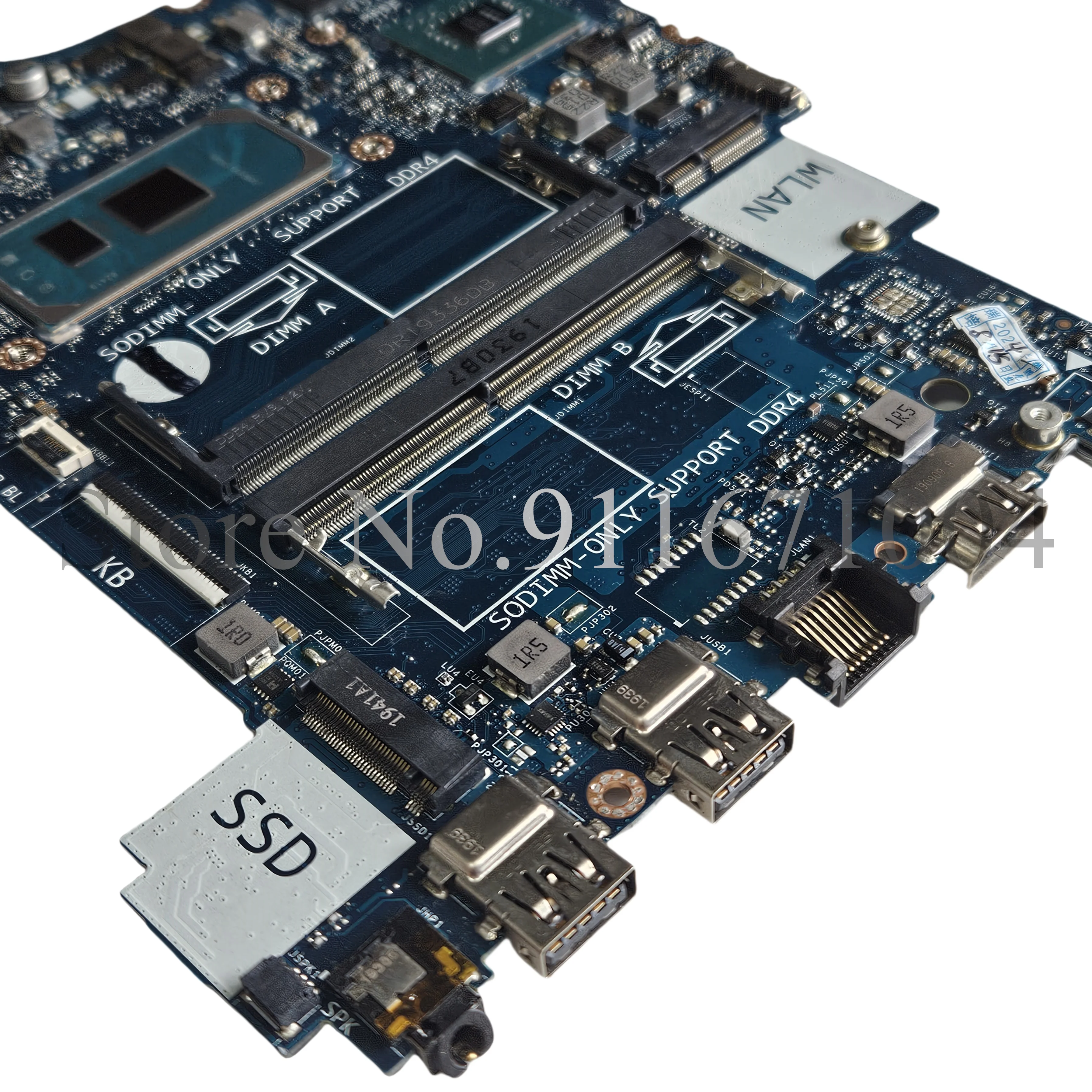 Imagem -06 - Placa-mãe Portátil para Dell Inspiron 3493 3593 5493 5593 I51035g1 I7-1065g7 Cpu Mx230 Gpu Ddr4 Cn035vmp Fdi45 La-j091p