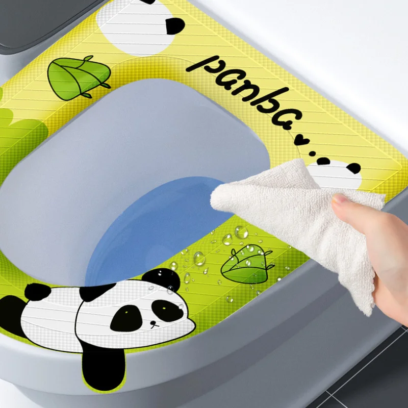 Cute Soft Silicone Toilet Seat Cover Washable Reusable Warm Toilet Pads Suitable for Toilet Rings of Different Shapes