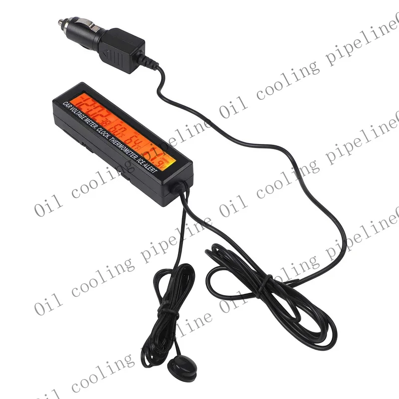 A+ Digital LCD Car Temperature Sensor Indoor and Outdoor Voltage Monitor Clock