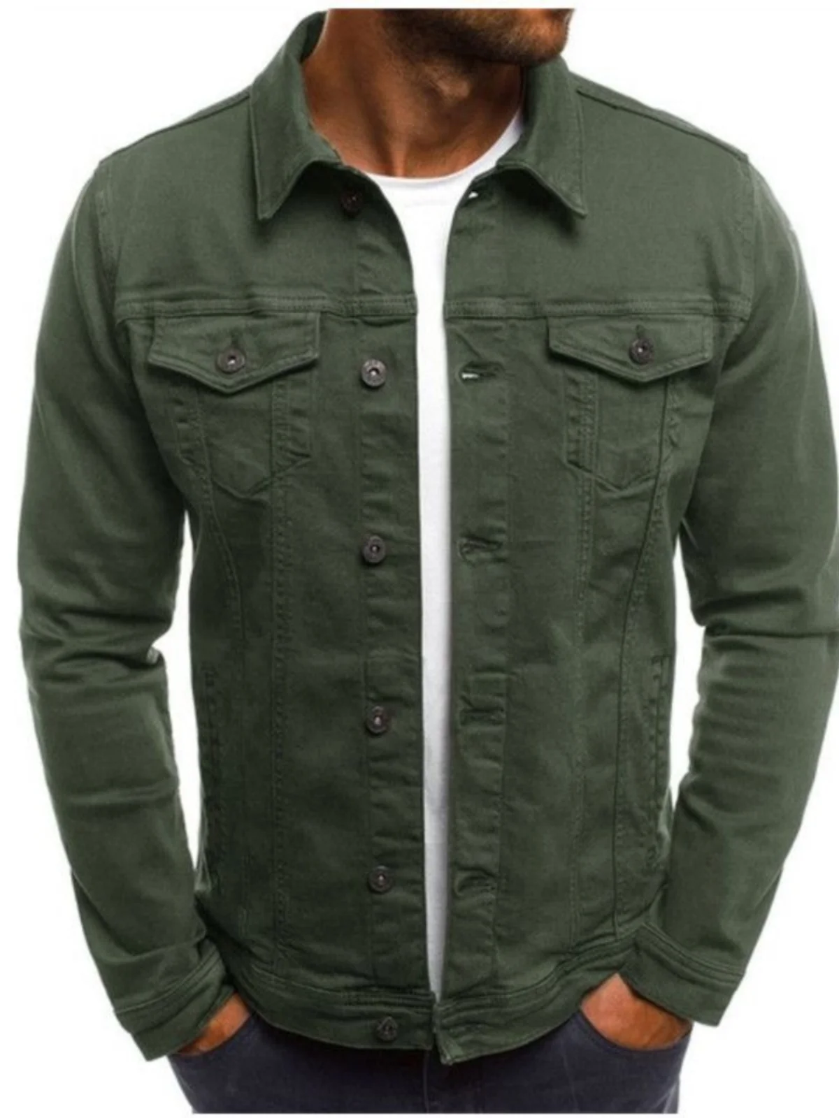 

Men's Color Work Cardigan Jaet Zipper Closure Regular Sve Long Youth Faion Autumn Windproof Outerwear