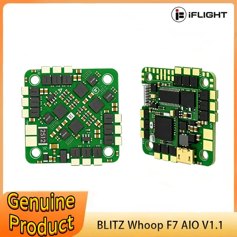 

IFlight BLITZ Whoop F7 55A AIO Board Flight Controller / ESC Gyro BMI270 W/ 25.5*25.5mm Mounting Pattern 2-6S for RC FPV Drone