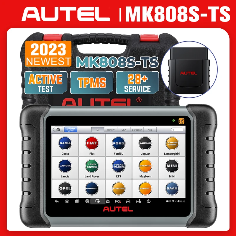 Autel MaxiCOM MK808S-TS TPMS Diagnostic Tools Bi-directional Control Automotive Obd2 Scanner Professional PK MP808BT MK808BT