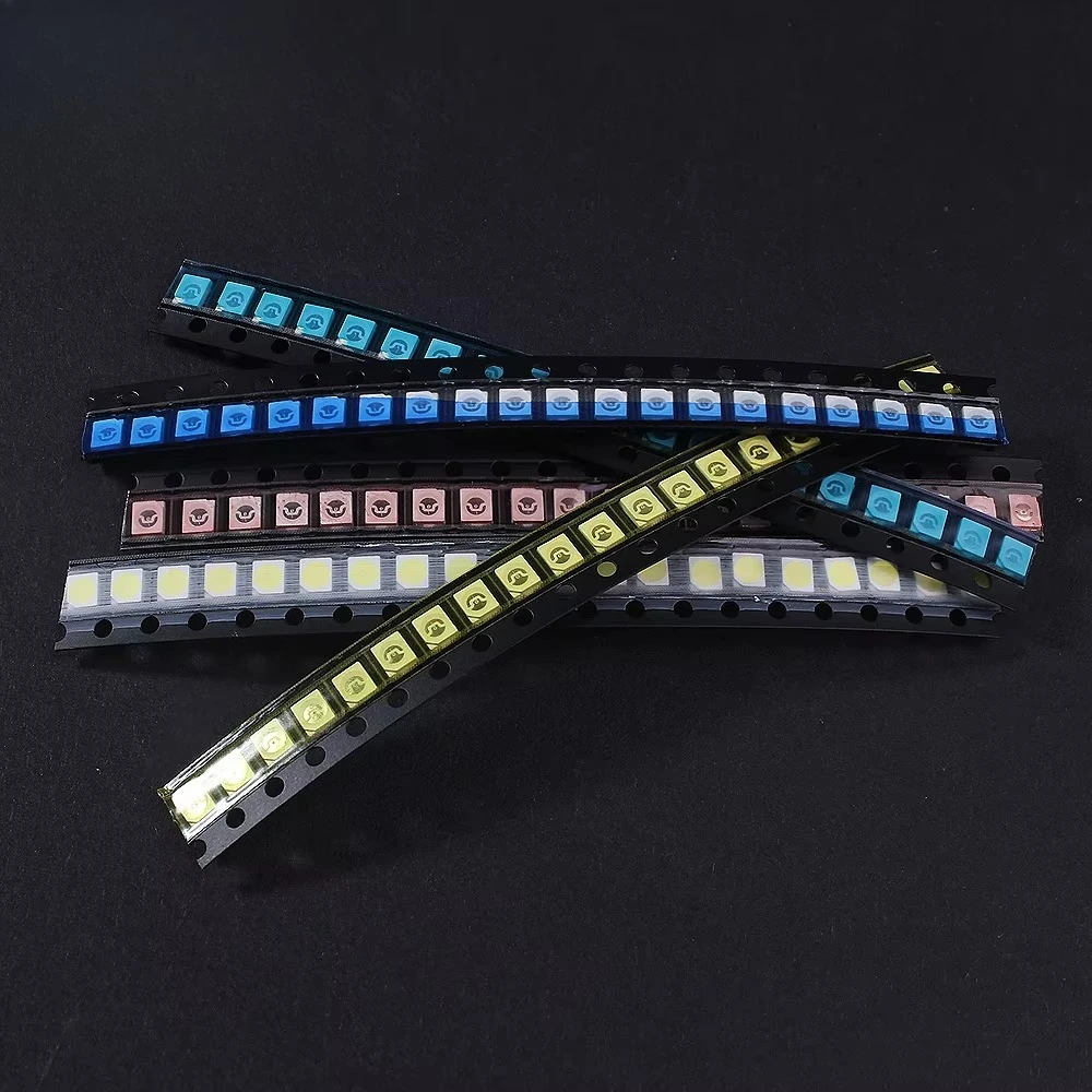 100 고휘도 다이오드 SMD 5050 LED 다이오드 분류 키트 5 색 흰색 빨간색 노란색 녹색 파란색 LED 발광 다이오드