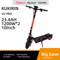 KuKirin G3 Pro Off-Road Electric Scooter 10 Inch Tires with 1200W*2 Motors, 52V 23.2Ah Removable Battery, 80KM Top Range
