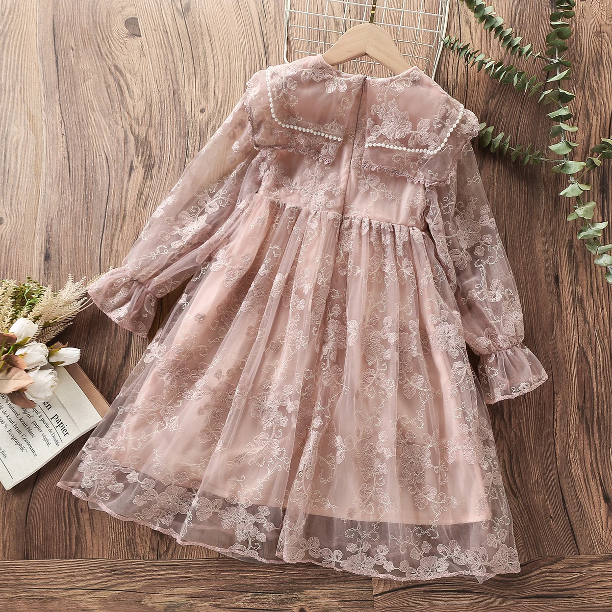 Kids Lace Dresses for Girls Princess Flower Dress Pink Baby Outfits Children Clothes for Teenagers Costumes 4 5 6 8 10 12 Years